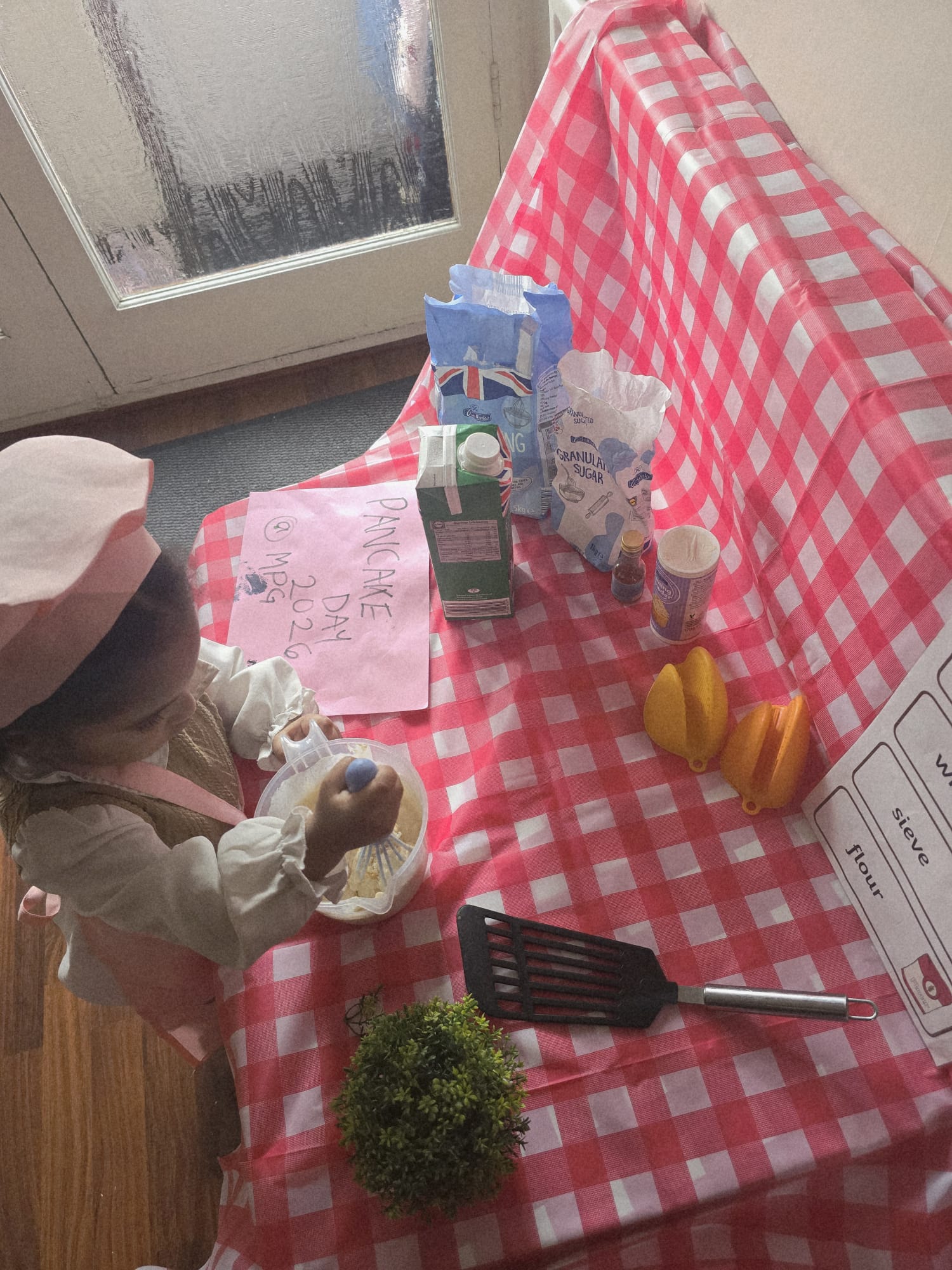 Children celebrating pancake day 2